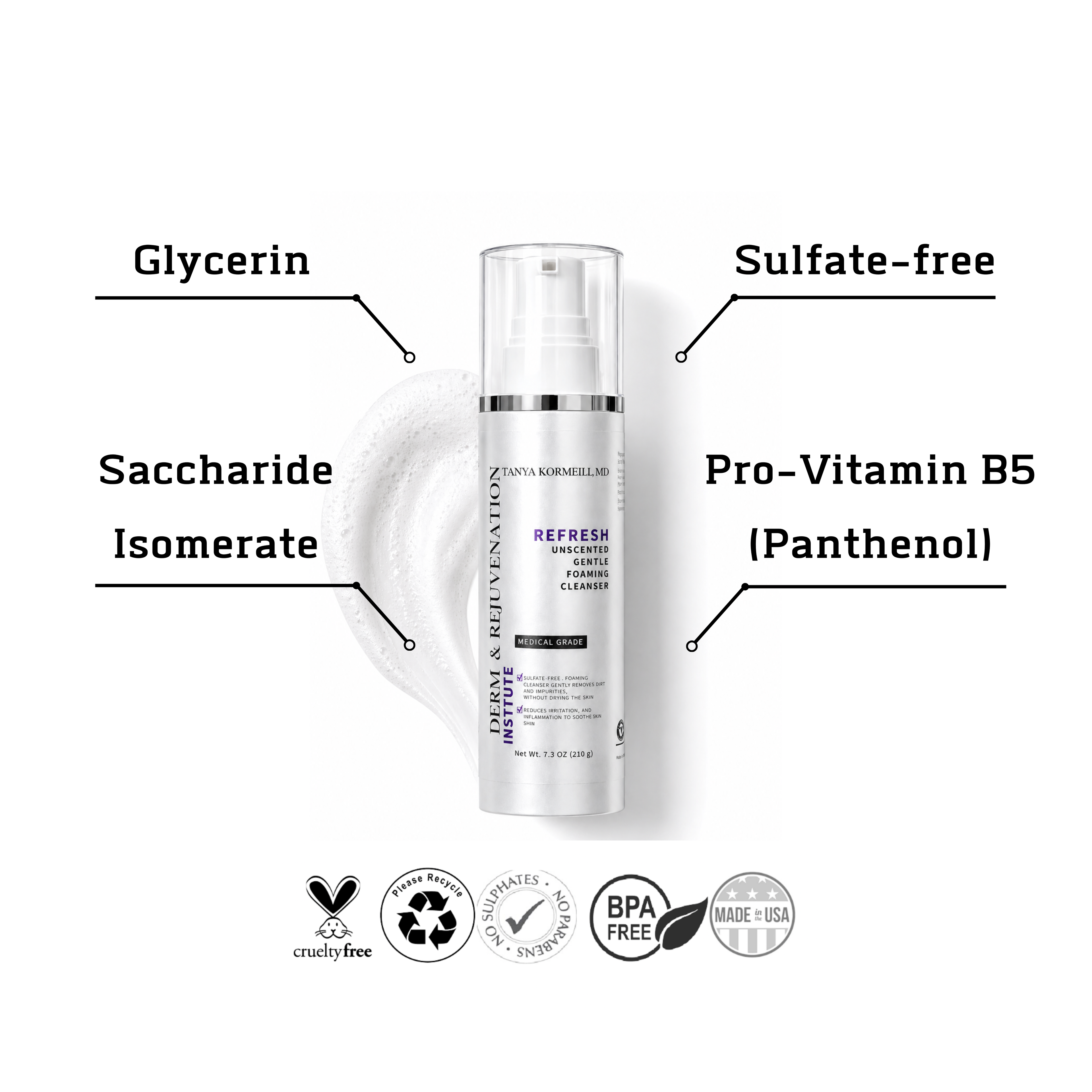 Refresh UNSCENTED Gentle Foaming Cleanser