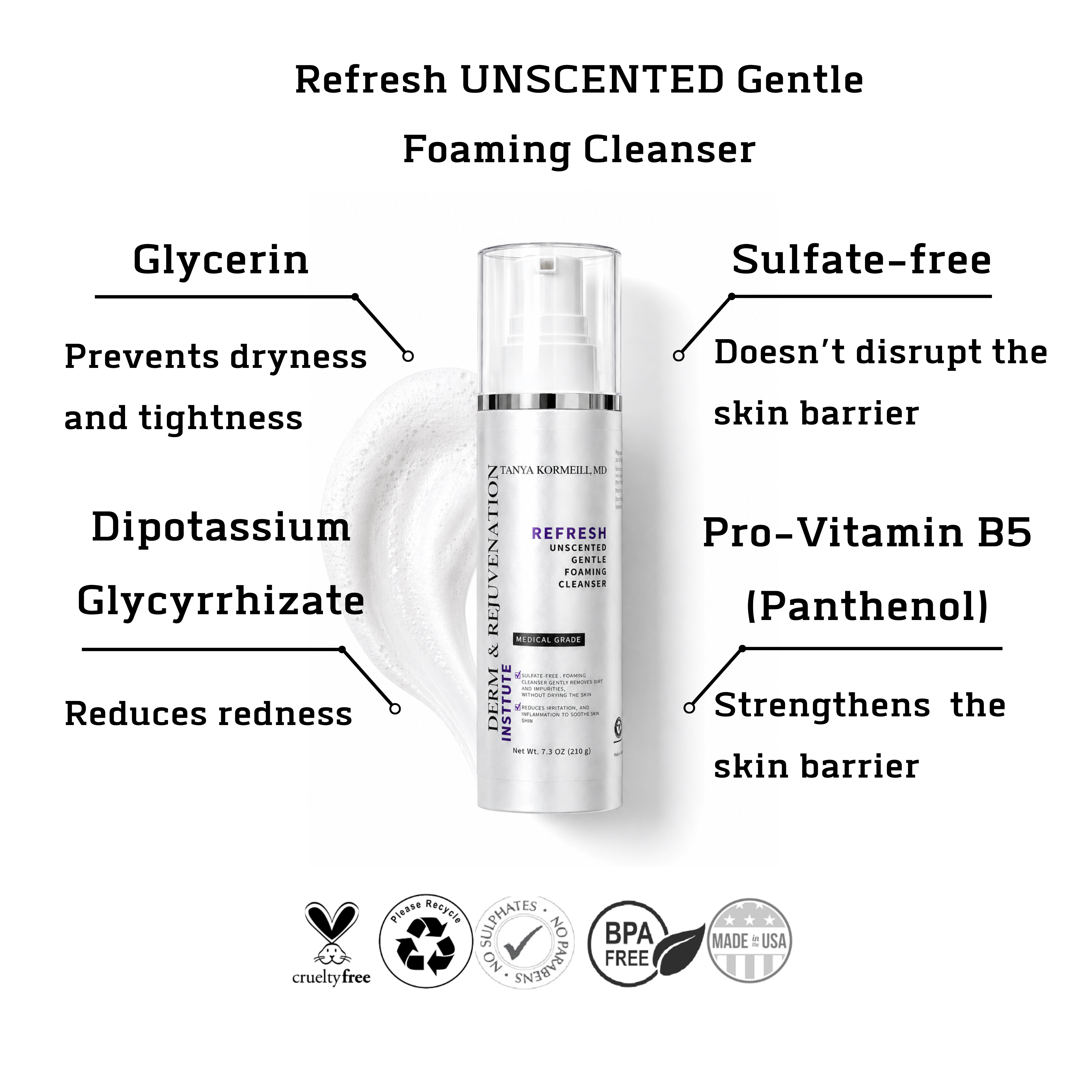 Refresh UNSCENTED Gentle Foaming Cleanser